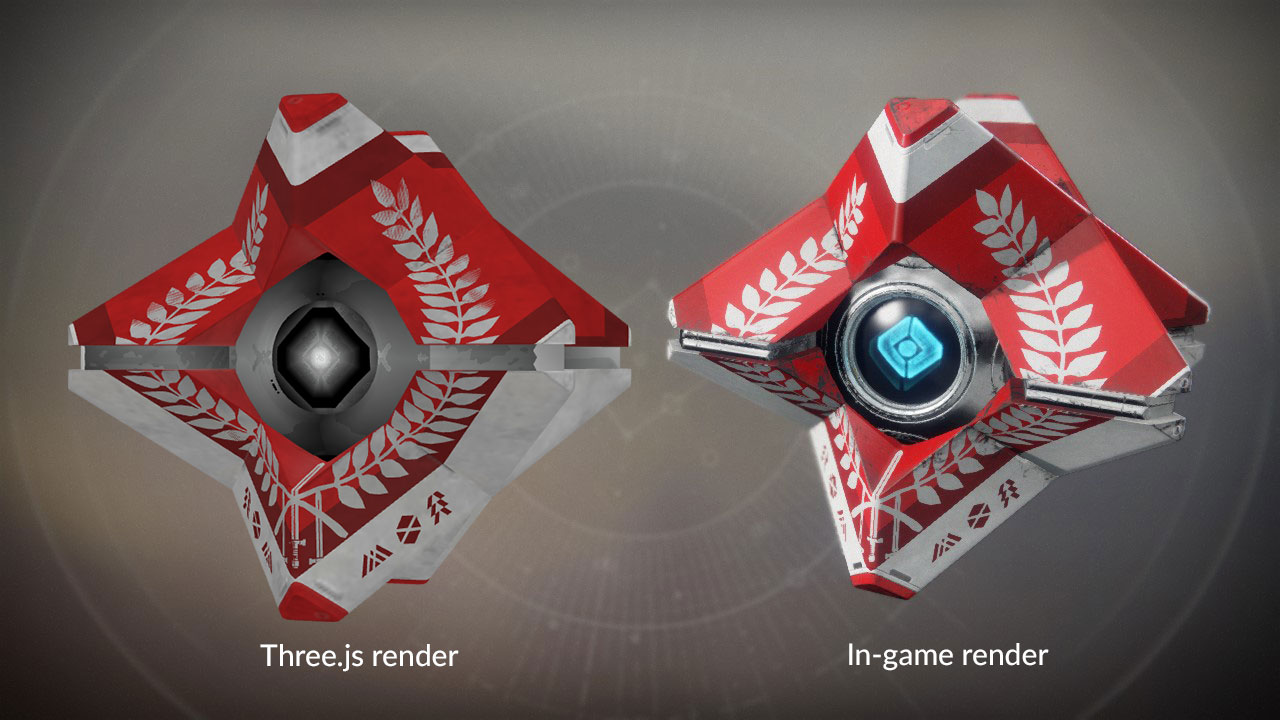 The ghost shell iris is a custom shader.