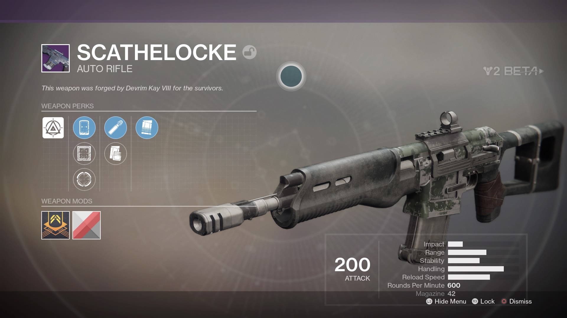 Scathelocke - Beta Armory - Archived - Destiny | lowlidev
